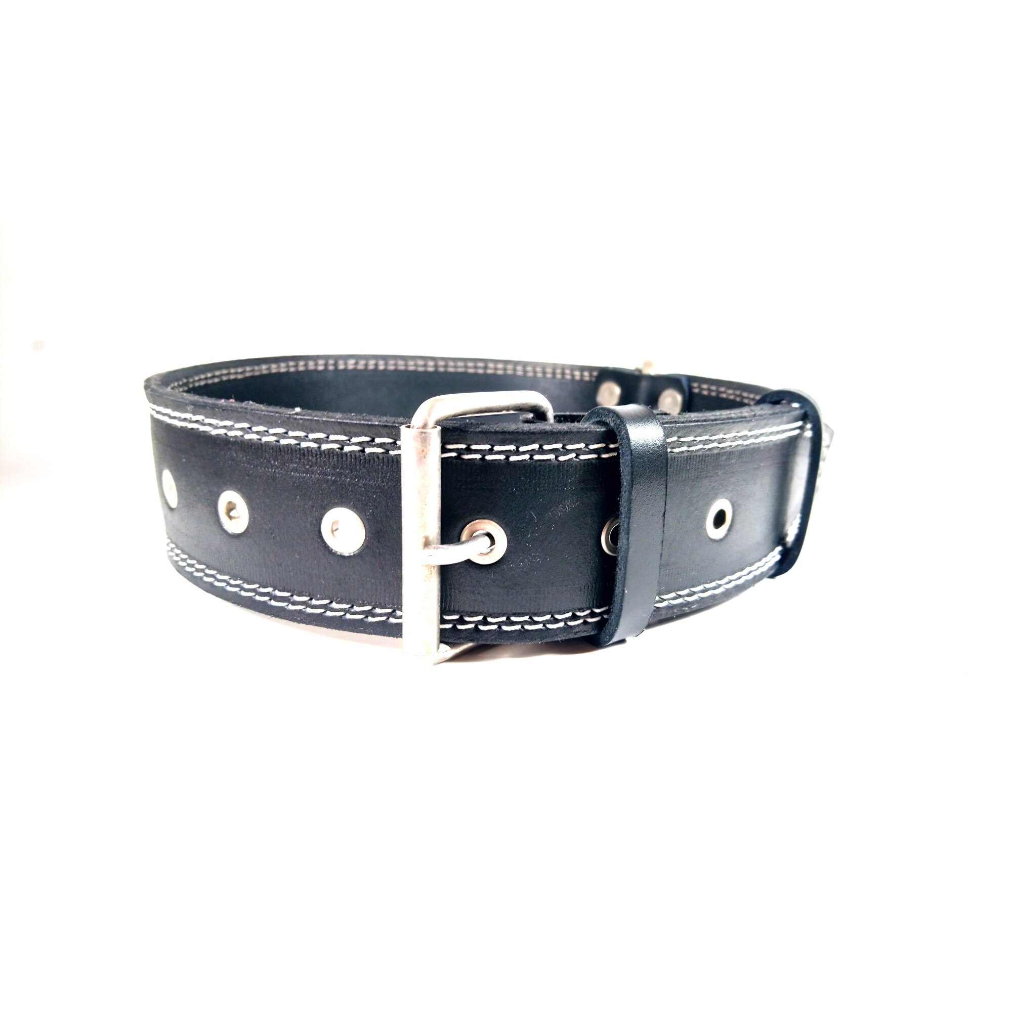 Zgarda din piele neagra 50 mm x 80 cm